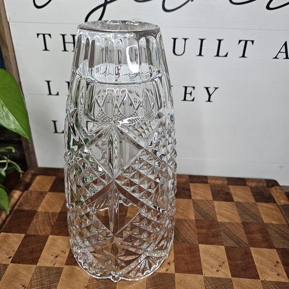 Vintage BOHEMIAN CZECH Cut Crystal Vase 9.75" - Picture 10 of 15